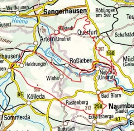 Abgrenzung der Landschaft "Südliches Unstrut-Berg- und Hügelland" (48801) Abgrenzung der Landschaft "Südliches Unstrut-Berg- und Hügelland" (48801)