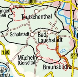 Abgrenzung der Landschaft "Bergbaulandschaft Amsdorf und Geiseltal" (48903) Abgrenzung der Landschaft "Bergbaulandschaft Amsdorf und Geiseltal" (48903)