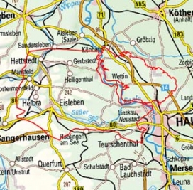 Abgrenzung der Landschaft "Östliches Harzvorland" (50000)