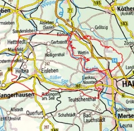 Abgrenzung der Landschaft "Östliches Harzvorland" (50000) Abgrenzung der Landschaft "Östliches Harzvorland" (50000)