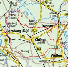 Abgrenzung der Landschaft "Köthener Ebene" (50100)