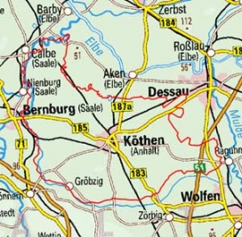 Abgrenzung der Landschaft "Köthener Ebene" (50100)