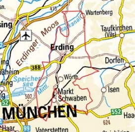Abgrenzung der Landschaft "Unteres Isen-Sempt-Hügelland" (5200) Abgrenzung der Landschaft "Unteres Isen-Sempt-Hügelland" (5200)