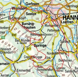 Abgrenzung der Landschaft "Calenberger Lößbörde" (52100) Abgrenzung der Landschaft "Calenberger Lößbörde" (52100)