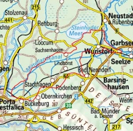 Abgrenzung der Landschaft "Bückebergvorland" (52200)