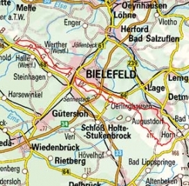 Abgrenzung der Landschaft "Bielefelder Osningkamm" (53002) Abgrenzung der Landschaft "Bielefelder Osningkamm" (53002)