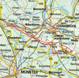Abgrenzung der Landschaft "Südliches Osningvorland" (53402) Abgrenzung der Landschaft "Südliches Osningvorland" (53402)