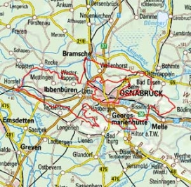 Abgrenzung der Landschaft "Osnabrücker Hügelland" (53501) Abgrenzung der Landschaft "Osnabrücker Hügelland" (53501)