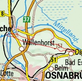 Abgrenzung der Landschaft "Wiehengebirge" (53601)