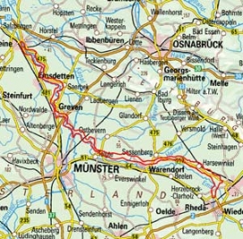 Abgrenzung der Landschaft "Münsterländer Emstal" (54001)