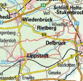 Abgrenzung der Landschaft "Obere Lippetalung" (54007) Abgrenzung der Landschaft "Obere Lippetalung" (54007)