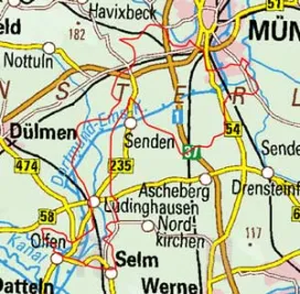Abgrenzung der Landschaft "Davert Niederung der Stever" (54103)