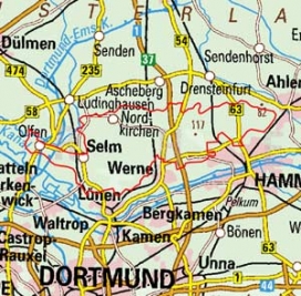 Abgrenzung der Landschaft "Lipper Höhen" (54105) Abgrenzung der Landschaft "Lipper Höhen" (54105)