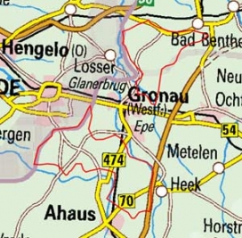 Abgrenzung der Landschaft "Amtsvenn Gildehäuser Venn" (54402) Abgrenzung der Landschaft "Amtsvenn Gildehäuser Venn" (54402)
