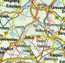 Abgrenzung der Landschaft "Braunkohlentagebau Garzweiler Hambach Inden" (55403) Abgrenzung der Landschaft "Braunkohlentagebau Garzweiler Hambach Inden" (55403)
