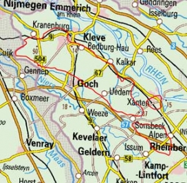 Abgrenzung der Landschaft "Niederrheinische Höhen" (57401) Abgrenzung der Landschaft "Niederrheinische Höhen" (57401)