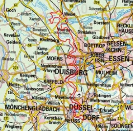Abgrenzung der Landschaft "Düsseldorf-Weseler Rheinaue" (57501) Abgrenzung der Landschaft "Düsseldorf-Weseler Rheinaue" (57501)