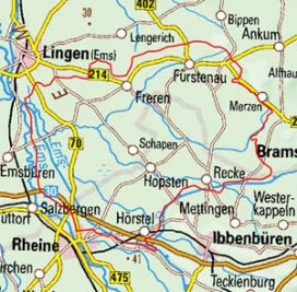 Abgrenzung der Landschaft "Plantlünner Sandebene" (58100) Abgrenzung der Landschaft "Plantlünner Sandebene" (58100)