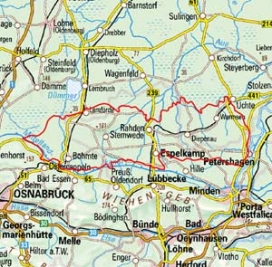 Abgrenzung der Landschaft "Rahden-Diepenauer Geest" (58200)