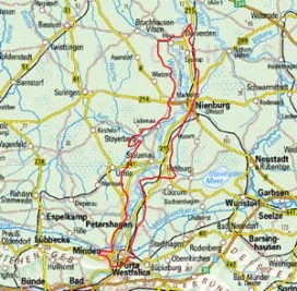 Abgrenzung der Landschaft "Mittleres Wesertal" (58300)