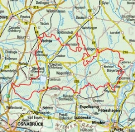 Abgrenzung der Landschaft "Diepholzer Moorniederung" (58400) Abgrenzung der Landschaft "Diepholzer Moorniederung" (58400)