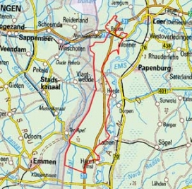 Abgrenzung der Landschaft "Weener Geest" (59001) Abgrenzung der Landschaft "Weener Geest" (59001)
