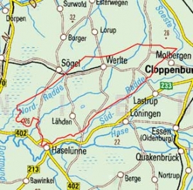 Abgrenzung der Landschaft "Südhümmling" (59201) Abgrenzung der Landschaft "Südhümmling" (59201)