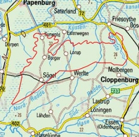 Abgrenzung der Landschaft "Nordhümmling" (59203) Abgrenzung der Landschaft "Nordhümmling" (59203)