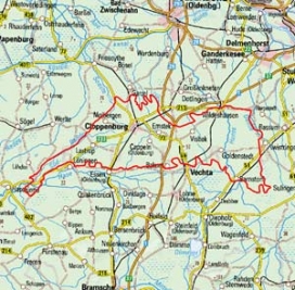 Abgrenzung der Landschaft "Cloppenburger Geest" (59300)