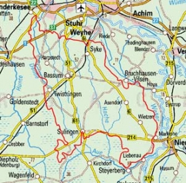 Abgrenzung der Landschaft "Syker Geest" (59400) Abgrenzung der Landschaft "Syker Geest" (59400)