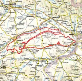 Abgrenzung der Landschaft "Nördliches Isar-Inn-Hügelland" (6000)