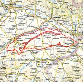 Abgrenzung der Landschaft "Nördliches Isar-Inn-Hügelland" (6000)