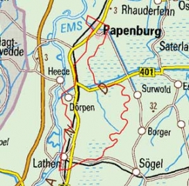 Abgrenzung der Landschaft "Westliche Hunte-Leda-Moorniederung" (60001) Abgrenzung der Landschaft "Westliche Hunte-Leda-Moorniederung" (60001)
