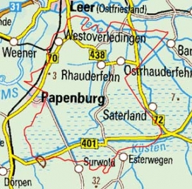 Abgrenzung der Landschaft "Papenburger Moor/Overledingen" (60003) Abgrenzung der Landschaft "Papenburger Moor/Overledingen" (60003)
