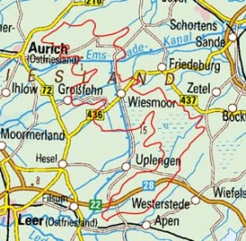 Abgrenzung der Landschaft "Ostfriesische Moore (Wiesmoor Lengmoor)" (60100) Abgrenzung der Landschaft "Ostfriesische Moore (Wiesmoor Lengmoor)" (60100)