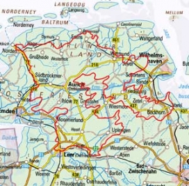 Abgrenzung der Landschaft "Ostfriesische Geest" (60200) Abgrenzung der Landschaft "Ostfriesische Geest" (60200)