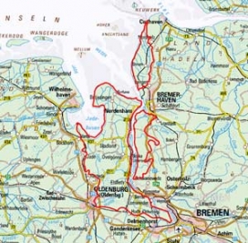 Abgrenzung der Landschaft "Wesermarschen" (61201)