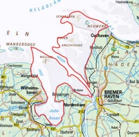 Abgrenzung der Landschaft "Watten im Elbe-Weser-Dreieck Jadebusen" (61202)
