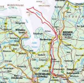 Abgrenzung der Landschaft "Weserästuar" (61205)