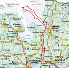 Abgrenzung der Landschaft "Weserästuar" (61205) Abgrenzung der Landschaft "Weserästuar" (61205)
