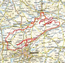 Abgrenzung der Landschaft "Donau-Isar-Hügelland" (6200)