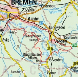 Abgrenzung der Landschaft "Verdener Wesertal" (62001)