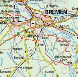 Abgrenzung der Landschaft "Thedinghäuser Vorgeest" (62100) Abgrenzung der Landschaft "Thedinghäuser Vorgeest" (62100)