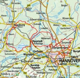 Abgrenzung der Landschaft "Hannoversche Moorgeest" (62201)