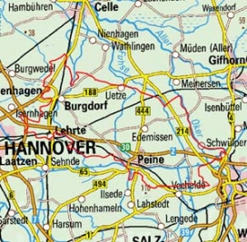 Abgrenzung der Landschaft "Burgdorf-Peiner Geestplatten" (62300)