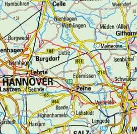Abgrenzung der Landschaft "Burgdorf-Peiner Geestplatten" (62300) Abgrenzung der Landschaft "Burgdorf-Peiner Geestplatten" (62300)