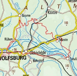 Abgrenzung der Landschaft "Drömling" (62500)