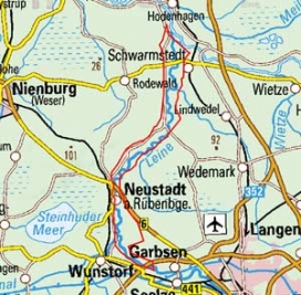Abgrenzung der Landschaft "Leine-Niederung" (62704) Abgrenzung der Landschaft "Leine-Niederung" (62704)