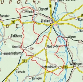 Abgrenzung der Landschaft "Lüß" (64002) Abgrenzung der Landschaft "Lüß" (64002)