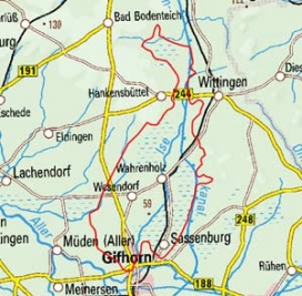 Abgrenzung der Landschaft "Südheider Moore" (64103) Abgrenzung der Landschaft "Südheider Moore" (64103)